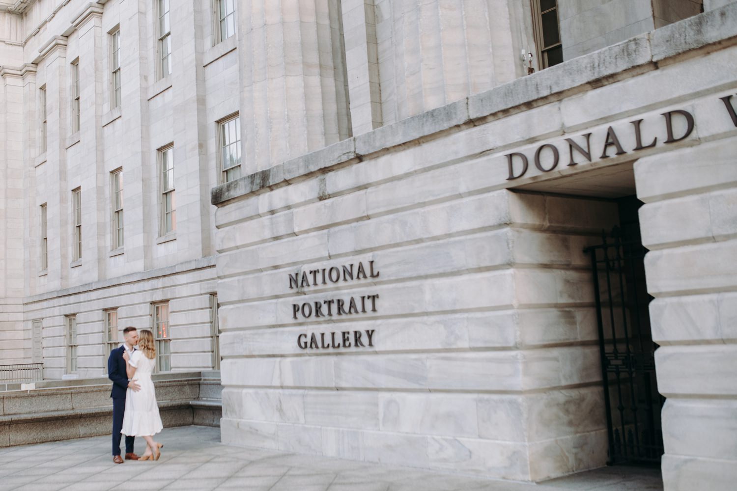 couple outside building