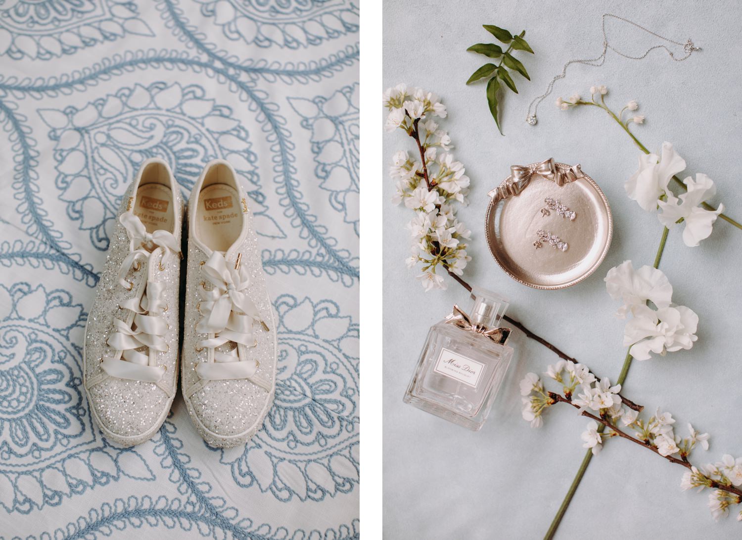 classic light blue wedding day details