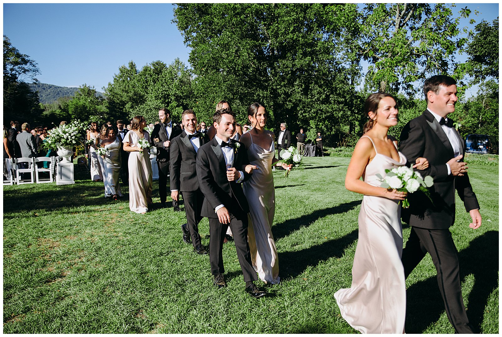 exiting from ceremony