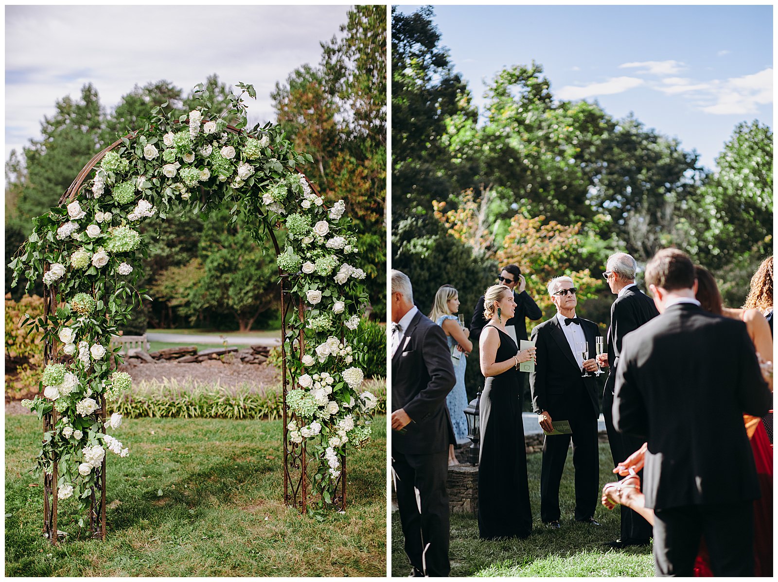 the Clifton Inn wedding ceremony arch