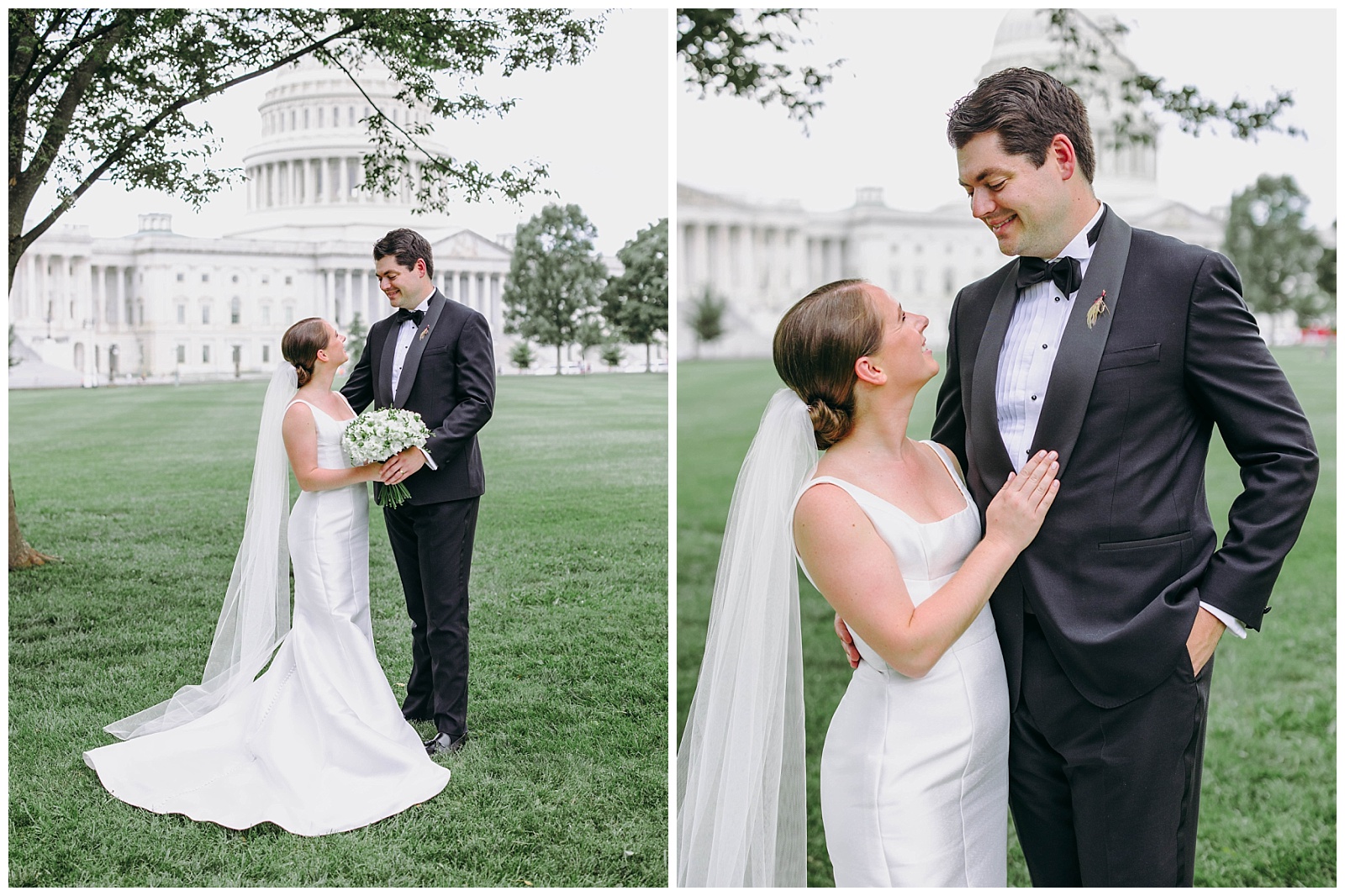 Bride and groom portraits DAR wedding