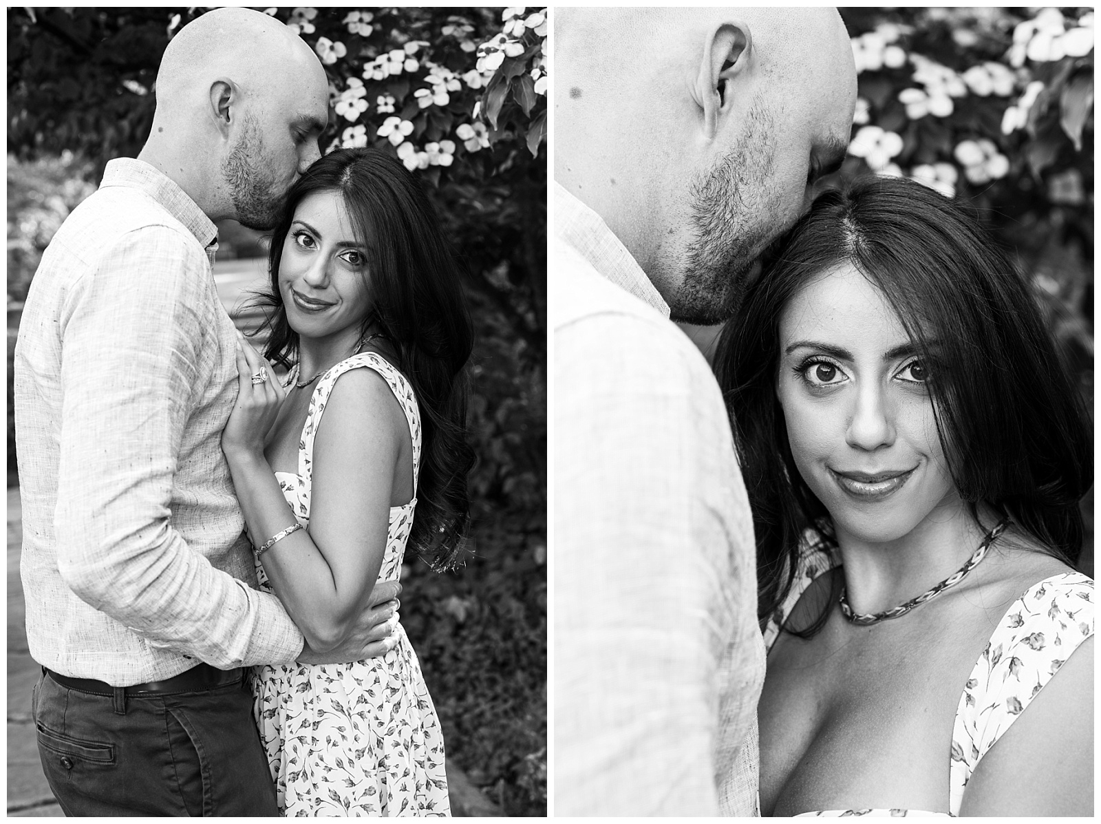 DC engagement photos in bishop garden