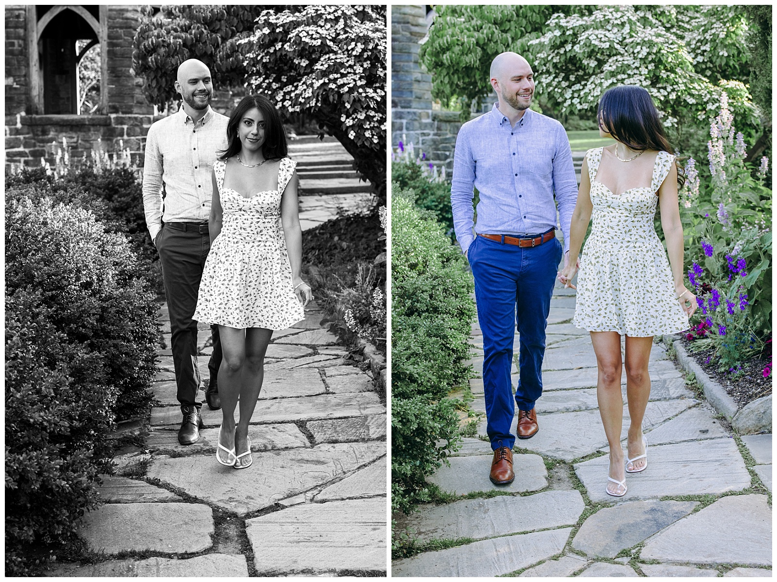 DC engagement photos in bishop garden