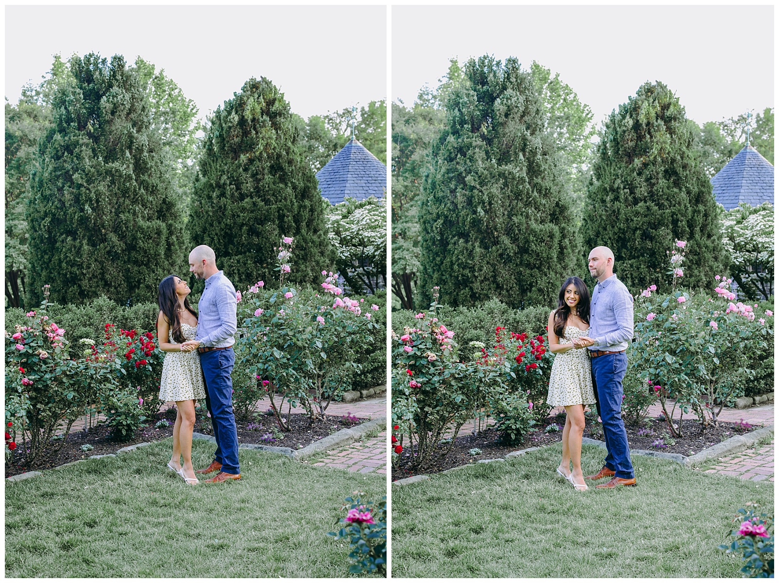 DC engagement photos in bishop garden