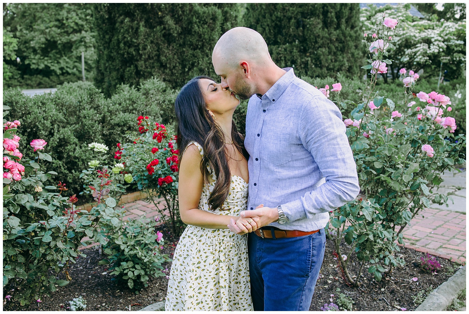 DC engagement photos in bishop garden