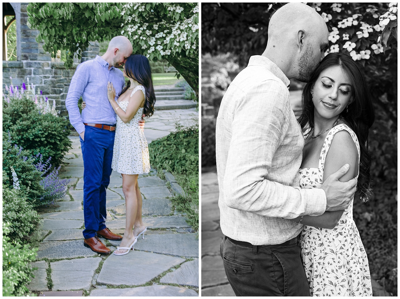 DC engagement photos in bishop garden