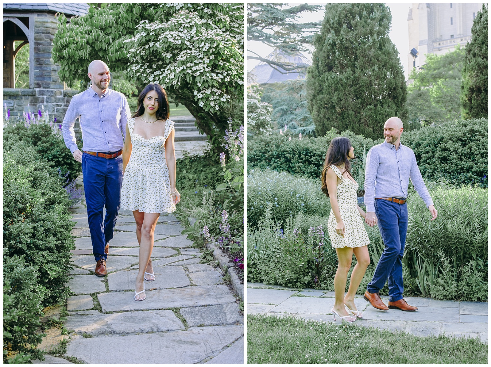DC engagement photos in bishop garden