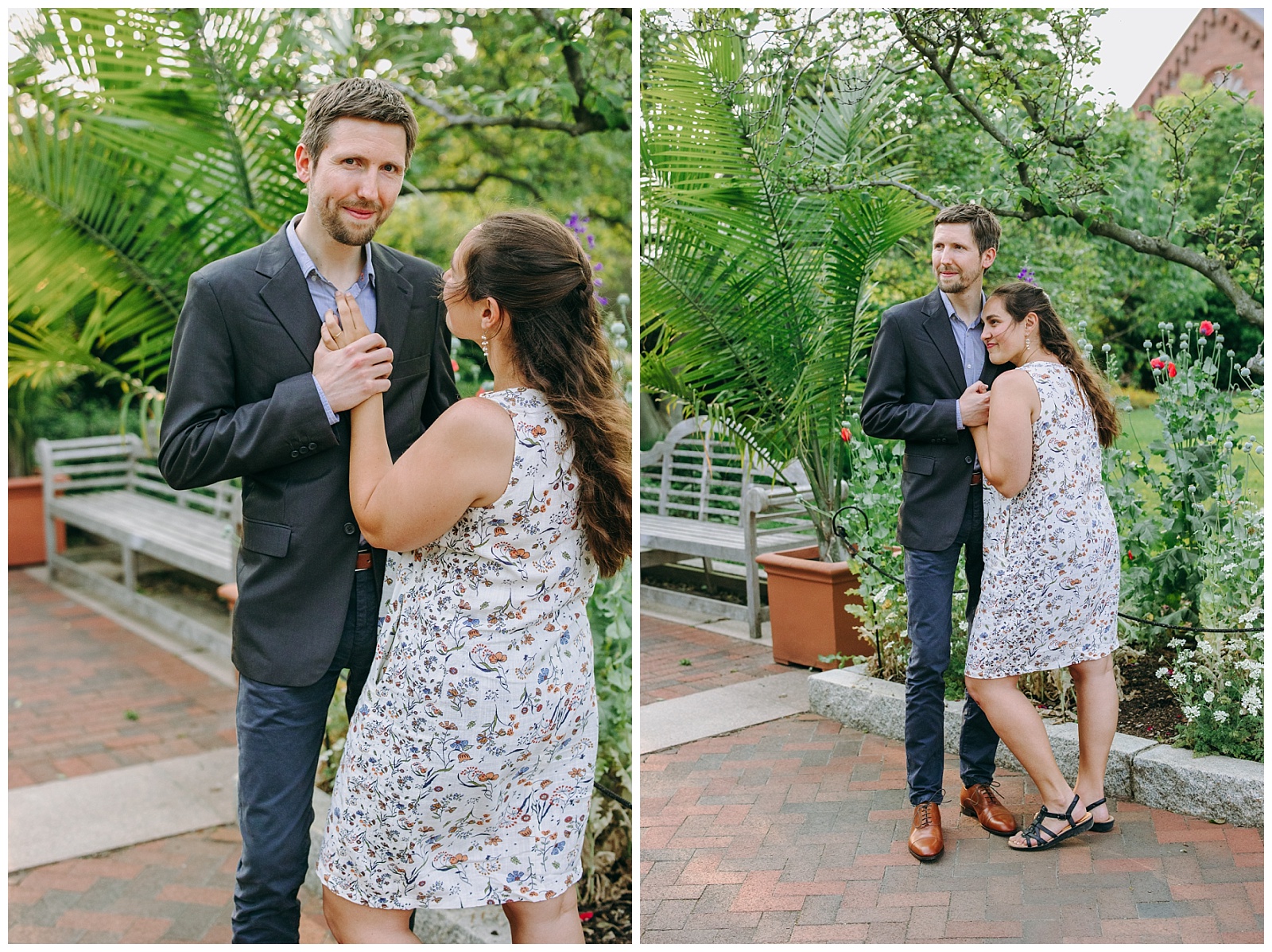 engagement photos at Enid A. Haupt Garden