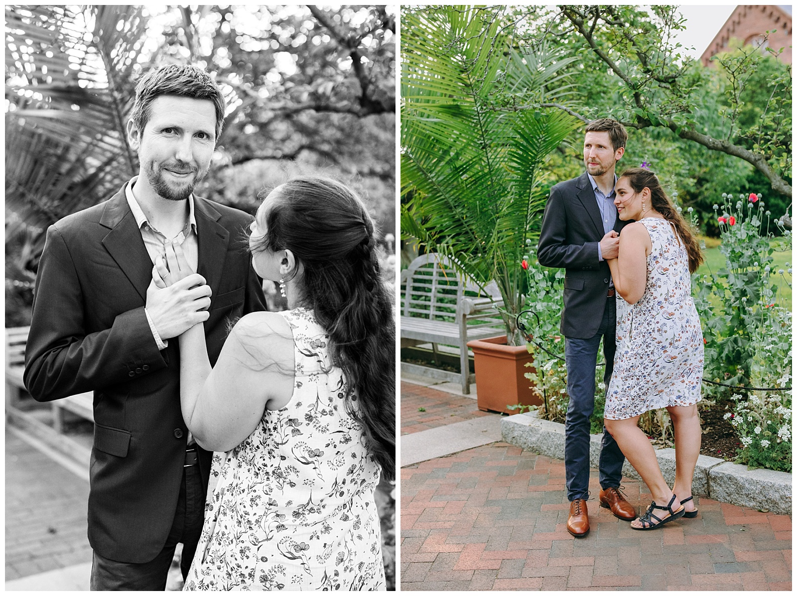 engagement photos at Enid A. Haupt Garden