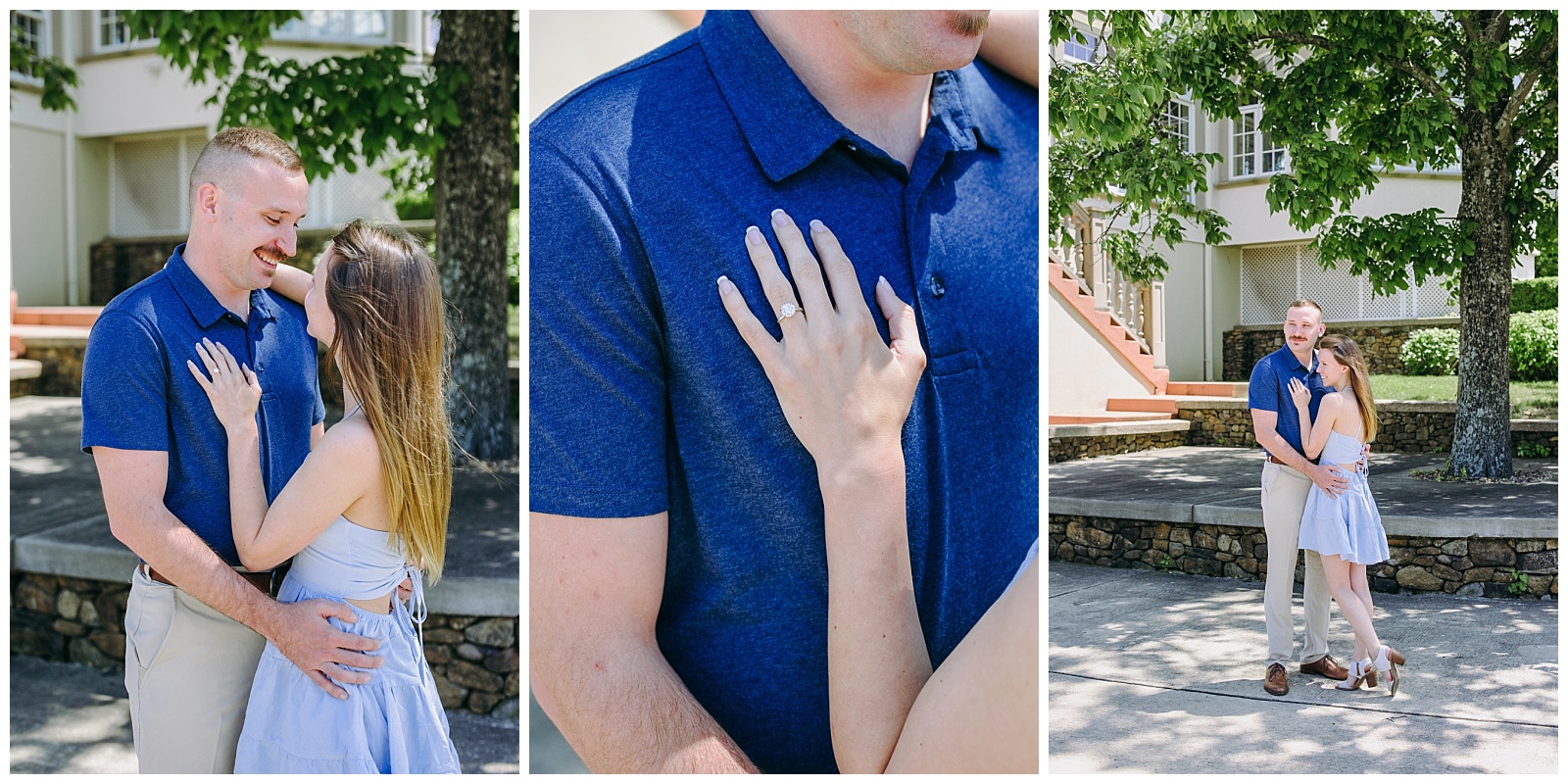 summer engagement photos at Morais Vineyard