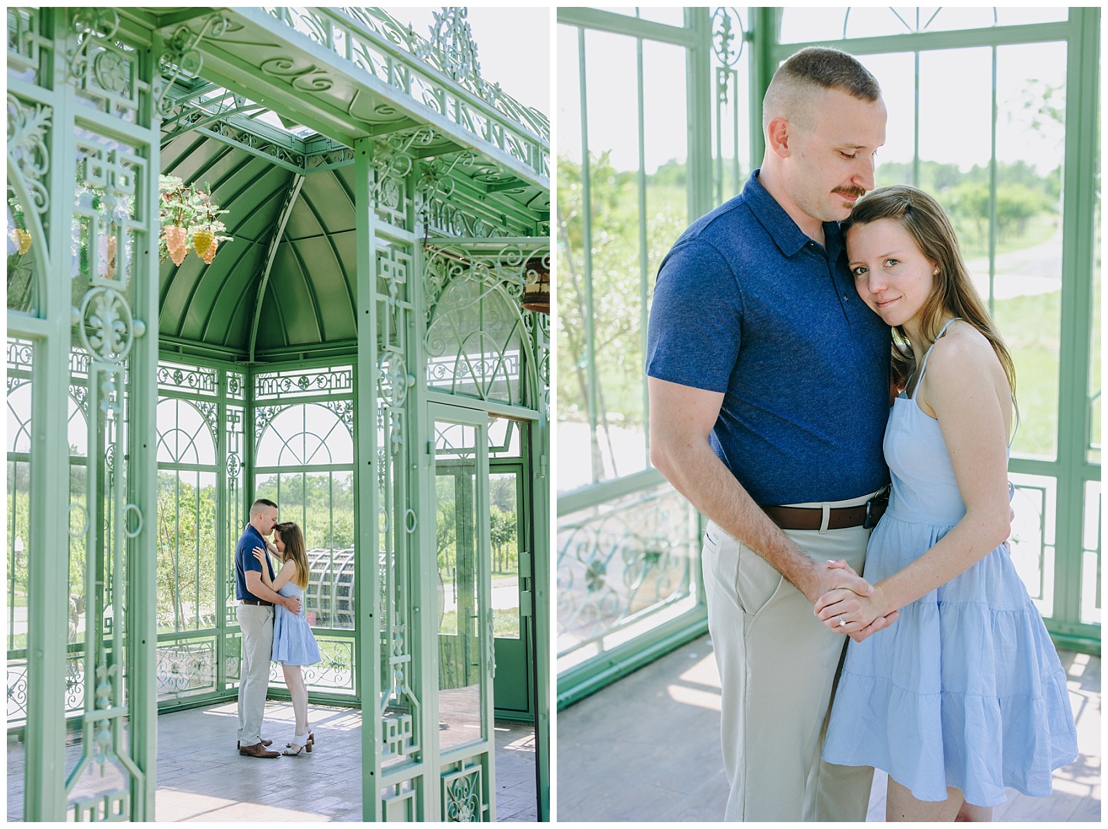 summer engagement photos in Morais Vineyard
